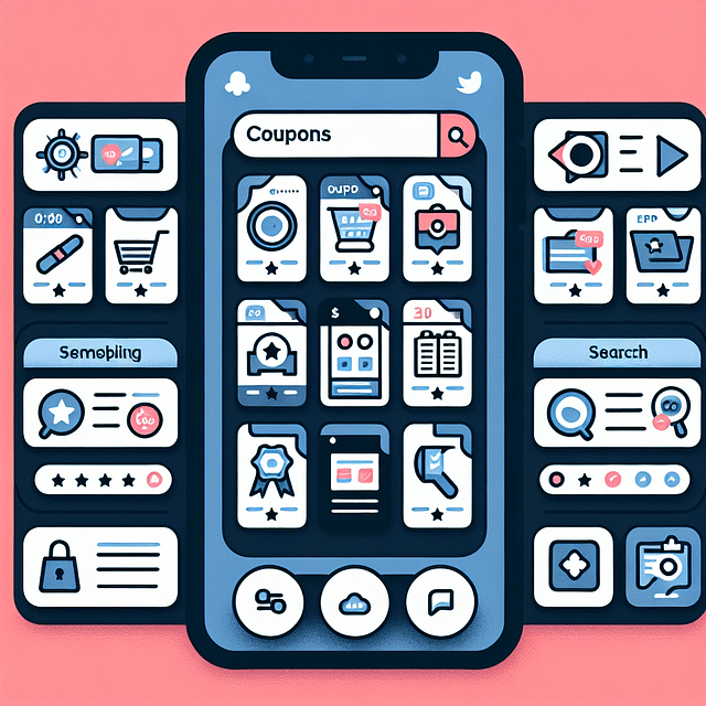 organized digital coupons on a mobile app interface