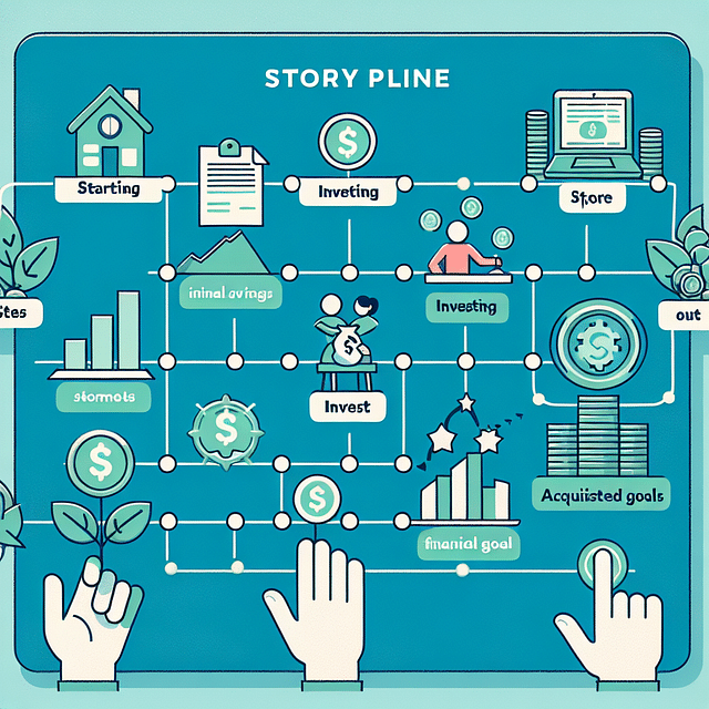 story plot line with financial milestones