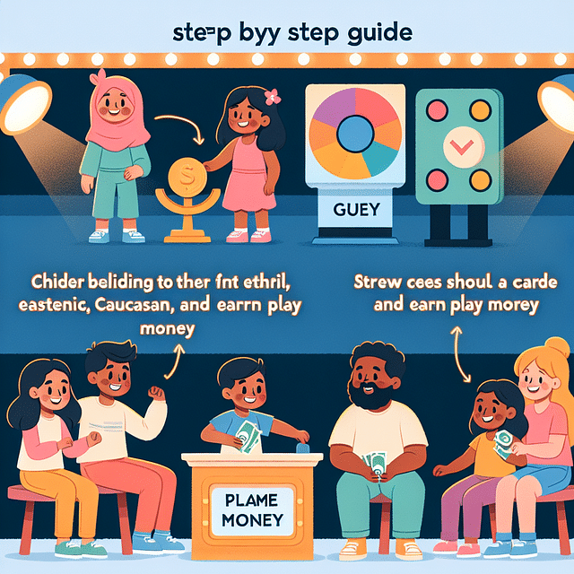 family game show with kids earning money