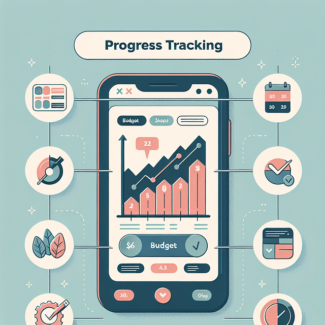 progress tracking on a budgeting app