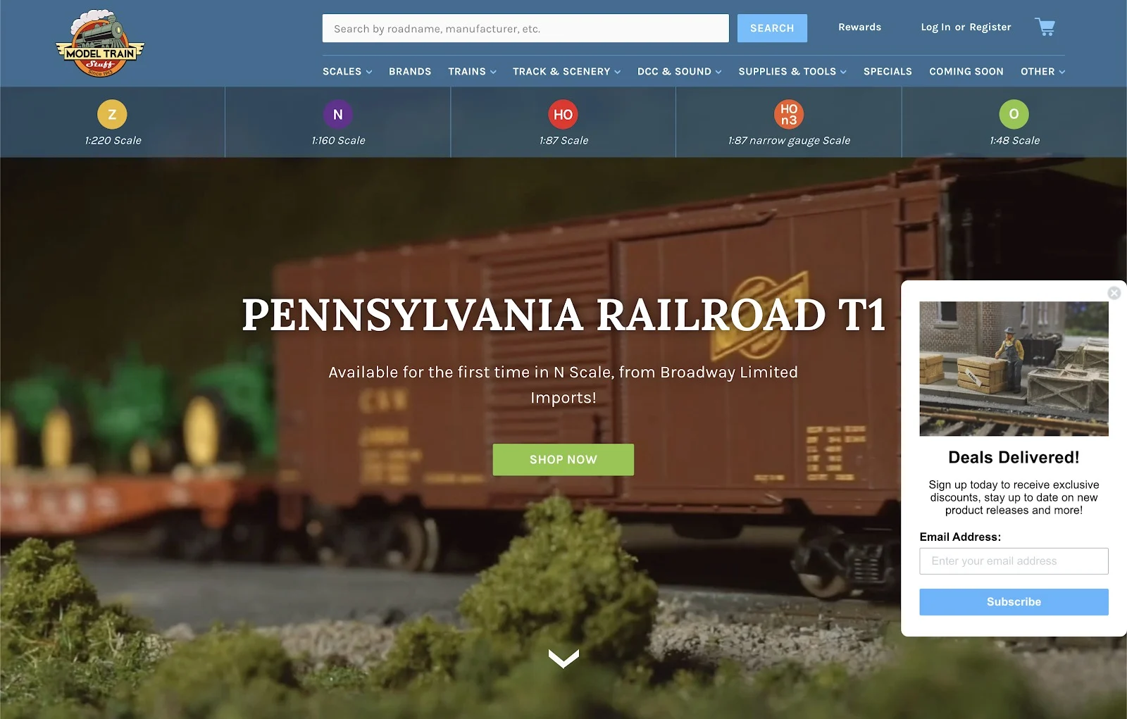 Brand website coupons