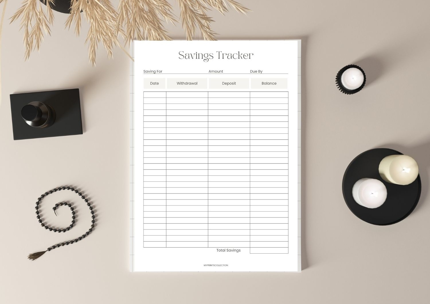 savings tracker