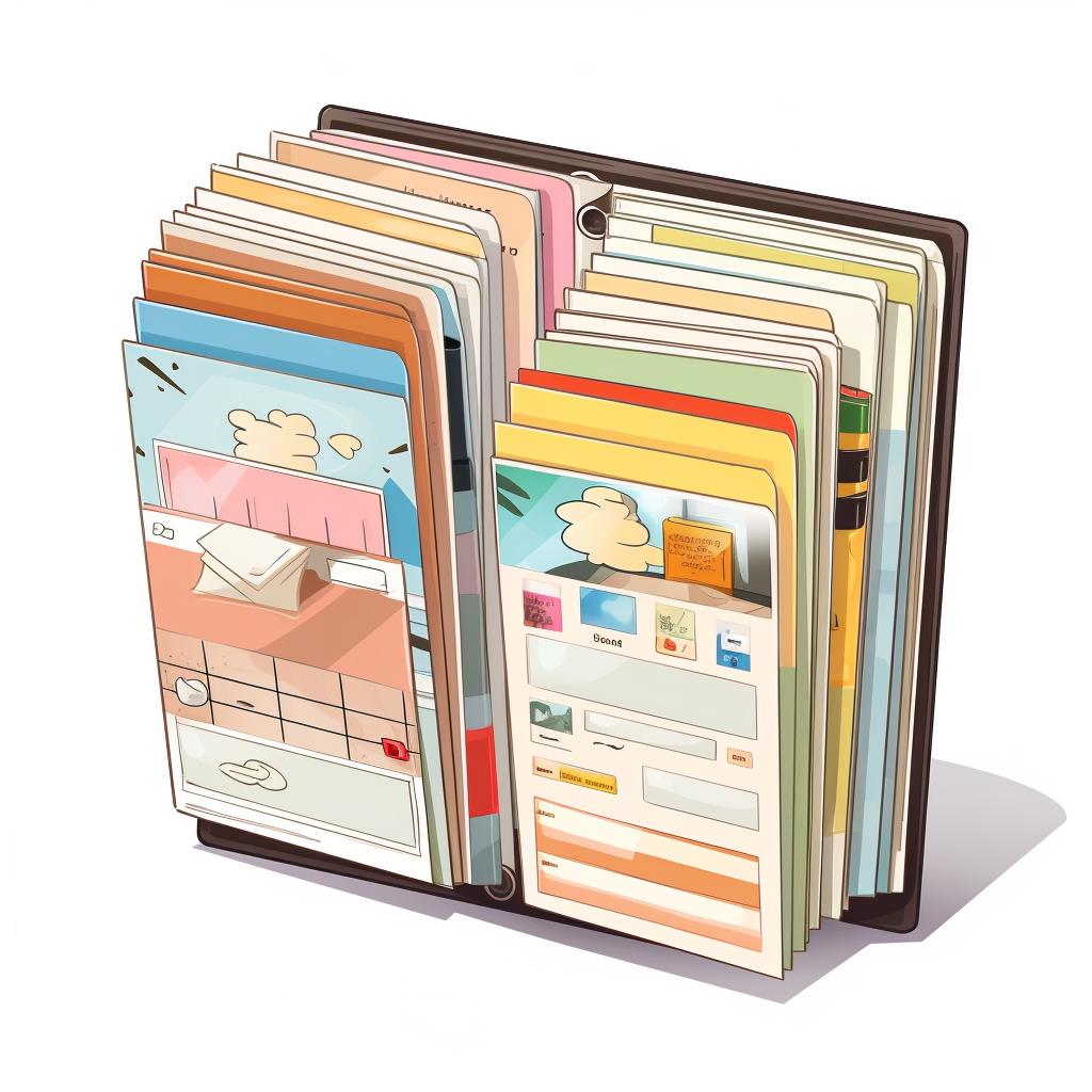 A binder with clear pockets filled with coupons, categorized and labeled.